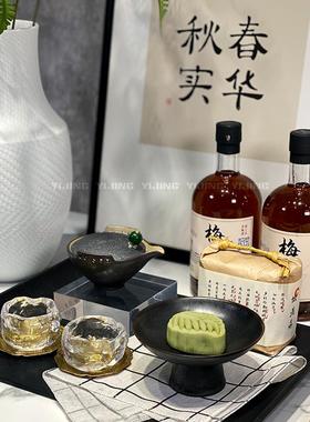 新中式风厨房饰品橱柜展厅茶具花器砧板装饰画装饰摆件品组合套装