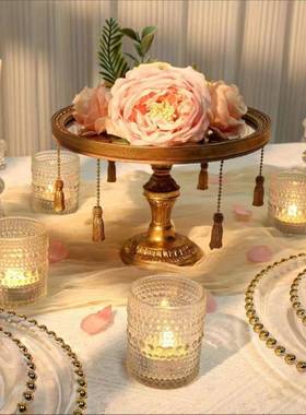 斯堪的纳维亚镜面板风格桌面托盘装饰品覆古旧宫殿可访问的豪华照