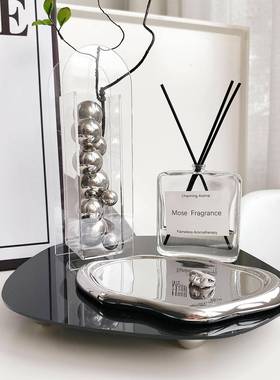 压克力多功能镜面托 托盘拍照道具简约高级装饰桌面收纳不规则摆