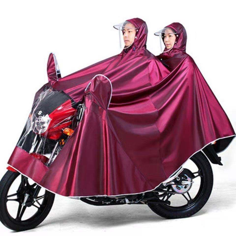 男装125型摩托车雨披双人雨衣单人踏板车超大加厚耐磨电瓶车加大