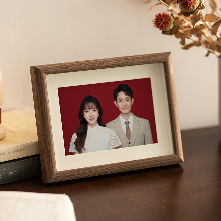 结婚登记照相框摆台洗照片做成情侣婚纱照周年纪念六6寸相册定制