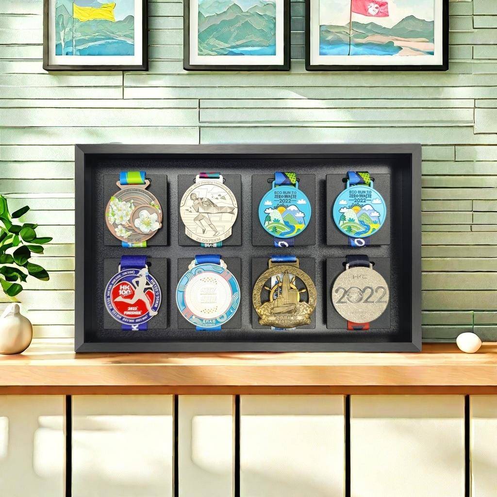 铝合金奖牌展示架马拉松金牌收纳框挂墙keep奖牌收纳盒荣誉金牌架