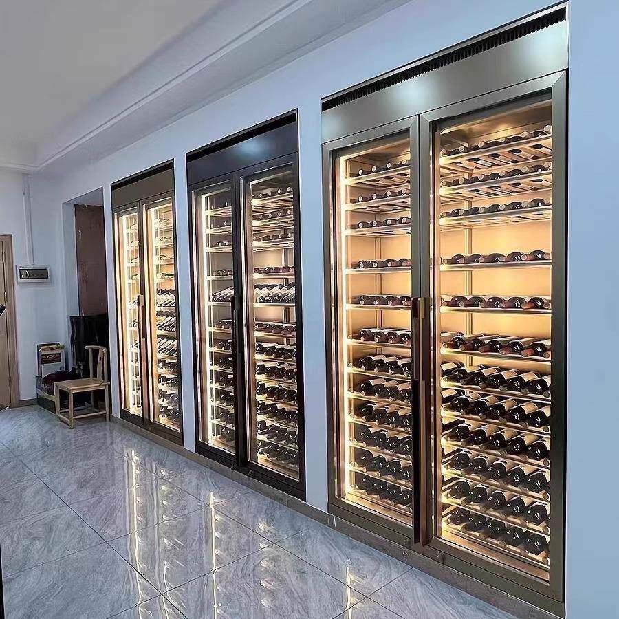 不锈钢恒温恒湿红酒柜雪茄柜定制茶叶柜白酒洋酒展示柜酒架子定做
