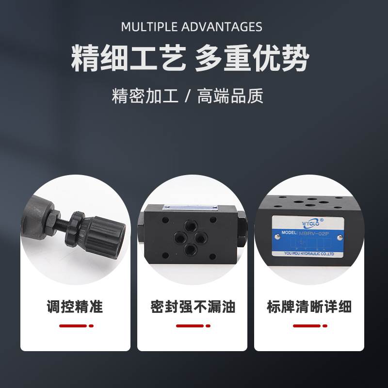 叠加式减压阀MBRV-02P 02A 02B MBRV-03P 03A 03B MBRV-04P液压阀