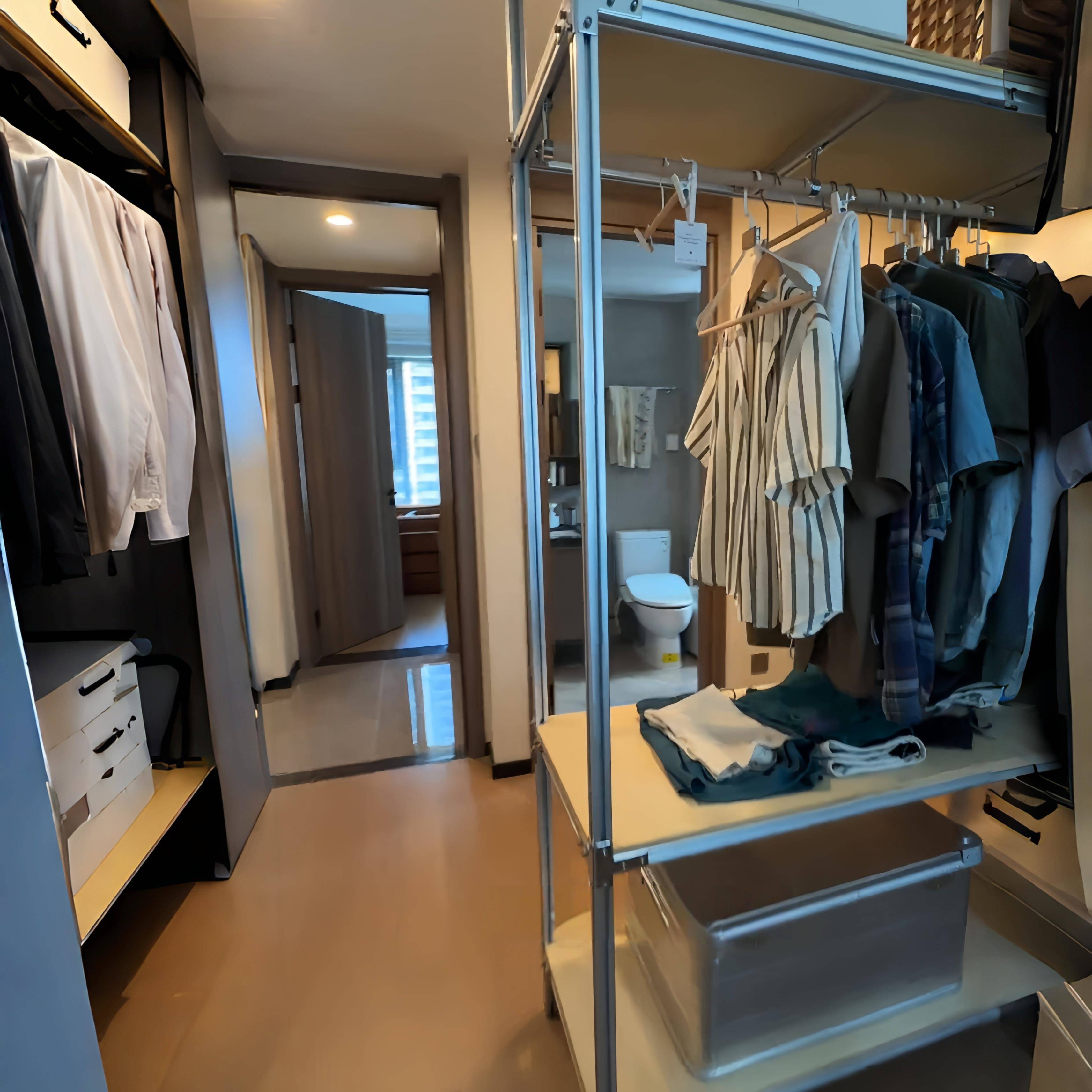 铝型材衣柜欧标铝合金定制置物架diy金属环保衣橱卧室组合收纳柜