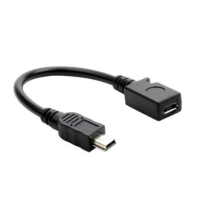安卓micro-usb母转mini t型公口转接头行车记录仪数据线转换头MP3