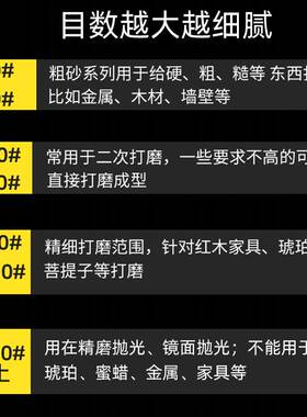 泰国TOA砂纸NSA干磨白砂纸木工家具金属漆面打磨抛光120目-1万目