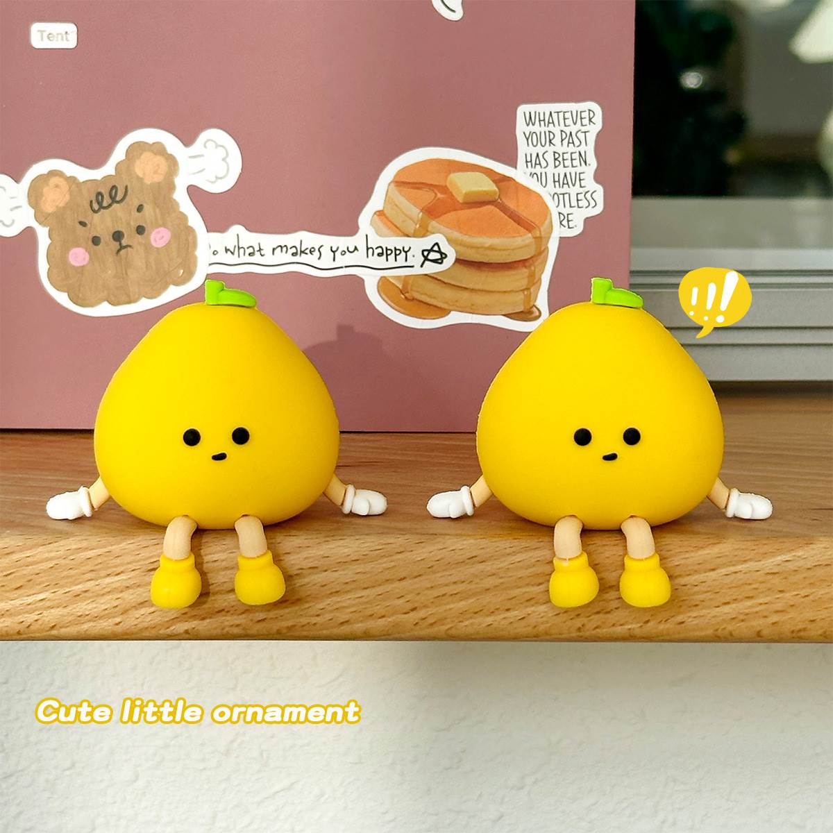 可爱桌面小摆件2025新款高颜值吊脚娃娃女生卧室办公室治愈装饰品