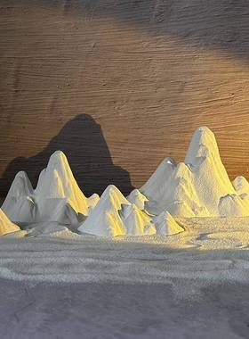 拍照道具中式雪山禅意假山中国风微景观造景装饰摆饰静物摄影摆设