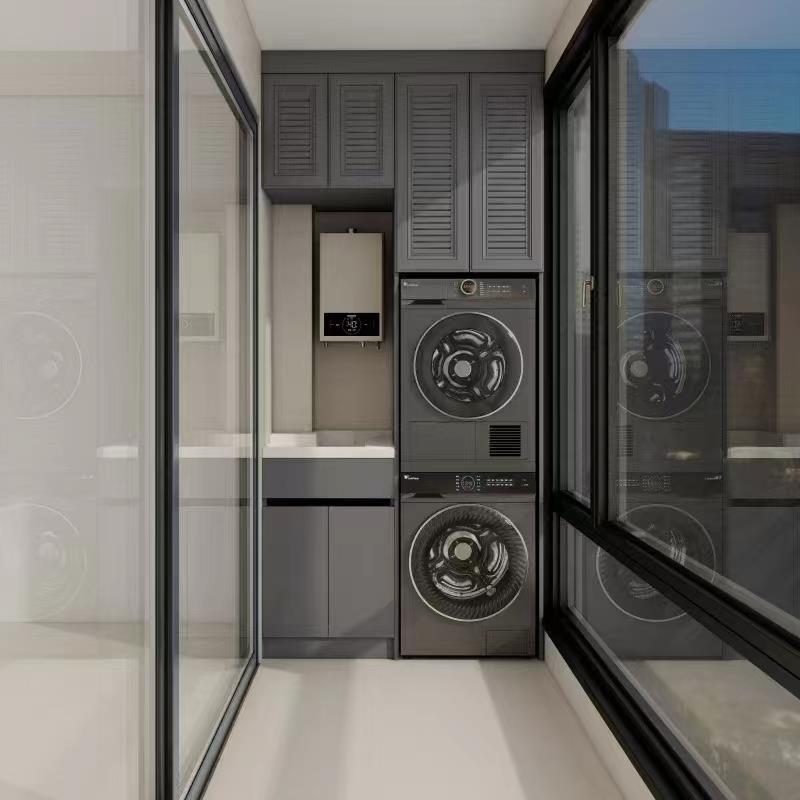 全屋定制全铝焊接整板阳台柜衣柜橱柜餐边柜储物柜铝合金定制家具