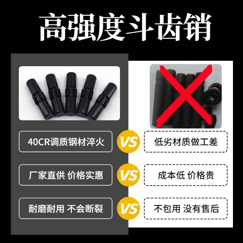 挖掘机牙销斗齿销子小松PC60/100/200/300/400耐磨加粗优质40CR销