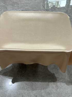 亮面色丁颁奖托盘布银色长方形节庆装饰 红色橙色裁剪加工托盘布