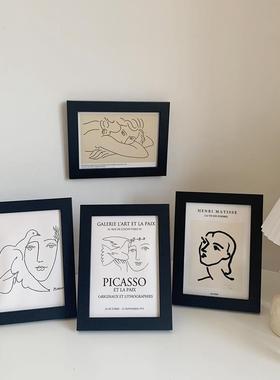 ins风简约艺术相框可挂墙桌面摆件装饰画卧室挂背景装饰北欧摆台