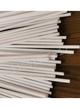 聚四氟乙烯螺杆PTFE牙条M4M5M6M8M10M12PA尼龙丝杆全螺纹螺栓螺柱