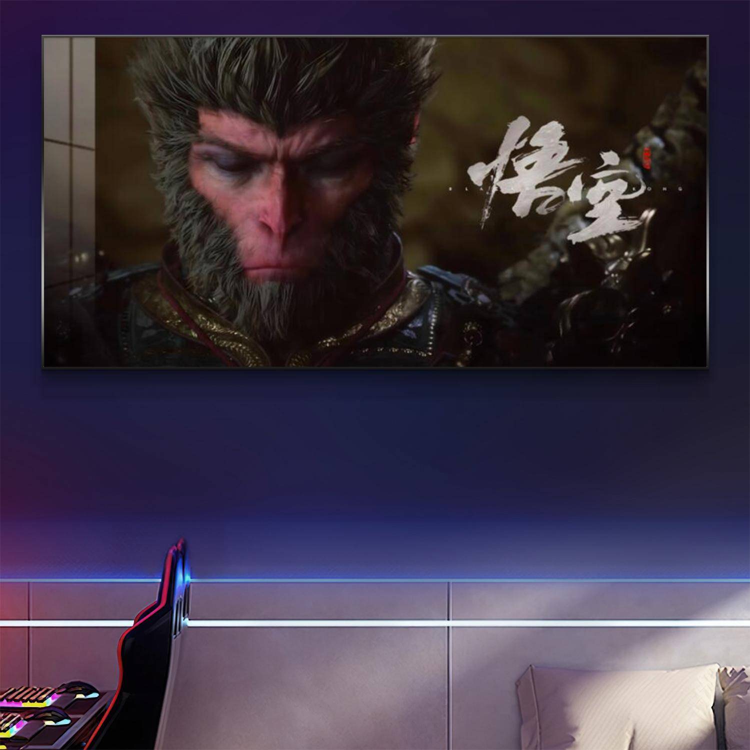 黑神话悟空装饰画国产单机游戏周边海报客厅挂画电竞房间网吧壁画