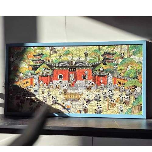 猫空简约木质拼图框 1000片 81.3x40.6 950片102x34拼图相框装裱