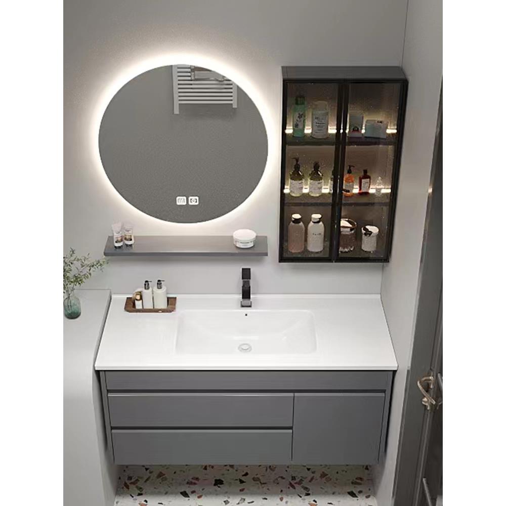 浴室柜定制陶瓷一体65公分75/85/95厘米105/115cm卫生间洗手脸盆