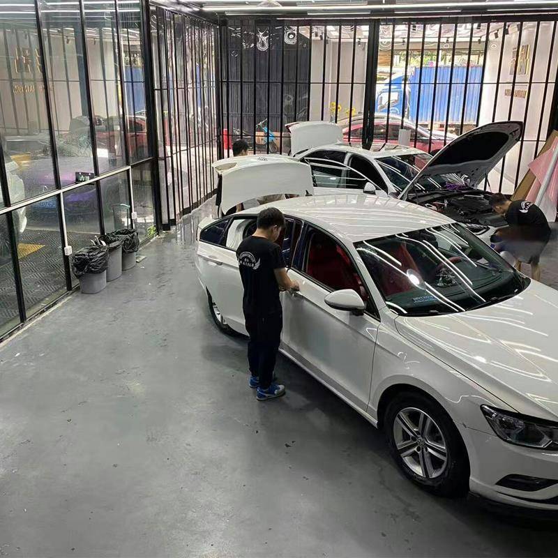 洗车房折叠门汽车美容店无下轨弧形商场商铺透明铝合金推拉门隔断