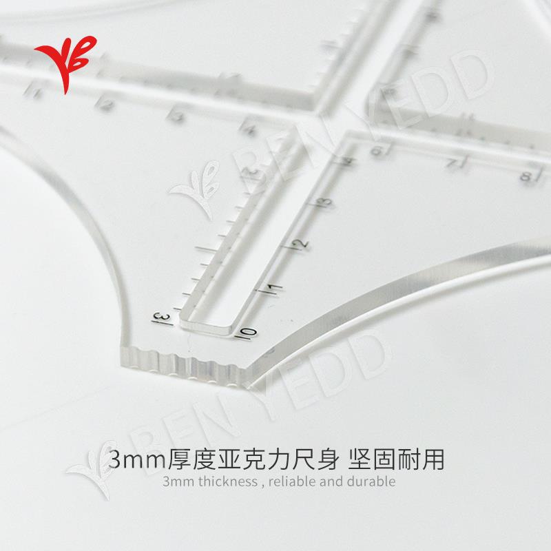BEN YEDD亚克力透明密度尺毛线小样编织计算尺计算器密度尺包邮