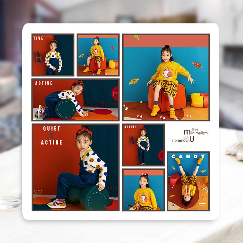 定制洗照片做成相框摆台画框全家福儿童成长相册打印冲高级小摆件