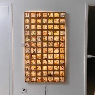 红礼遇相框发光相框墙照片diy定制刻字4寸方形情侣家庭相片材料包