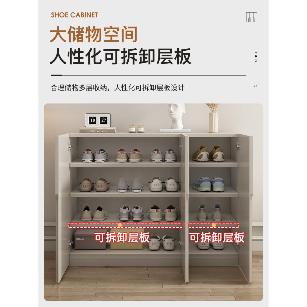 实木鞋柜家用门口大容量入户门鞋柜玄关柜一体靠墙阳台储物柜定制