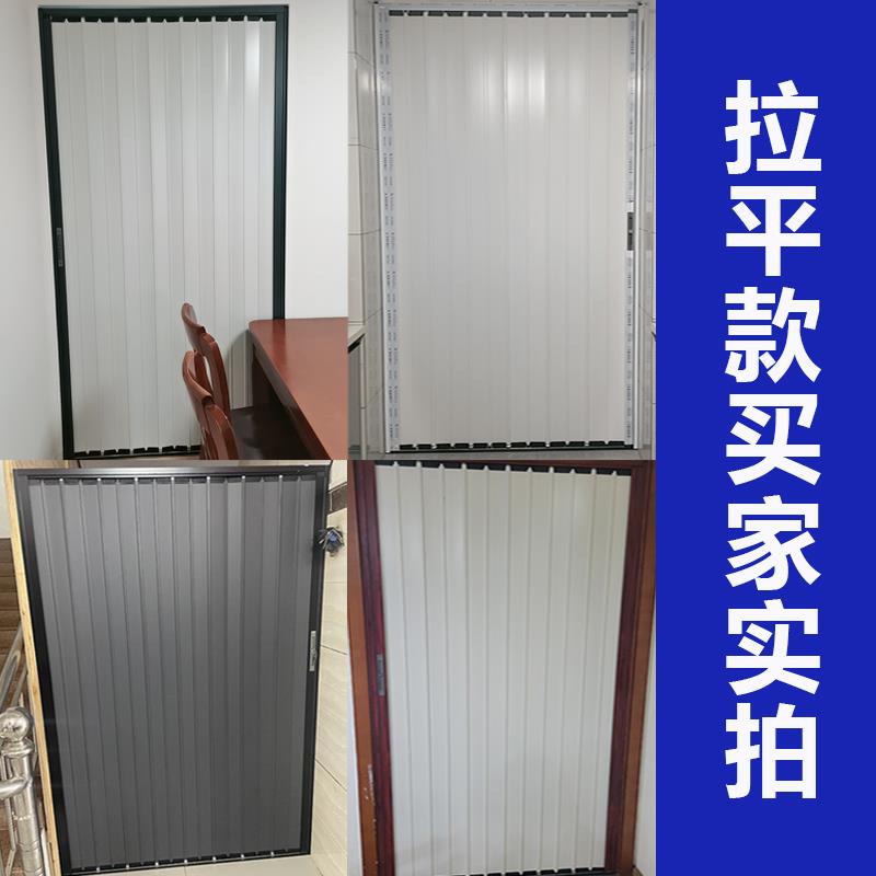 新型折叠推拉门隐形隔断门无下轨铝合金厨房卧室阳台伸缩简易移门