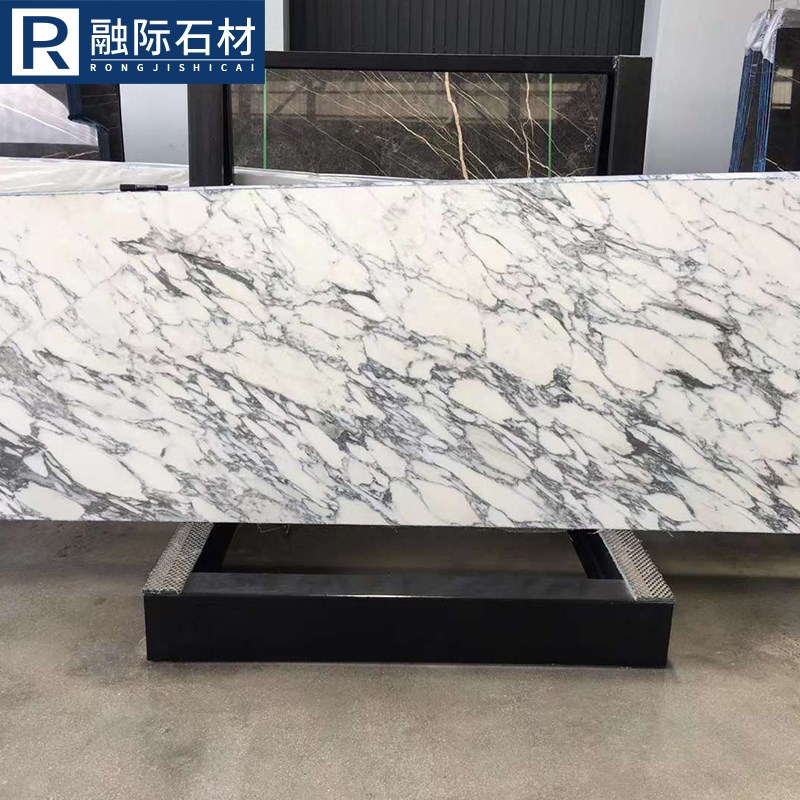 天然大理石大花白白色奢石材板材加工背景墙飘窗台过门槛石台面