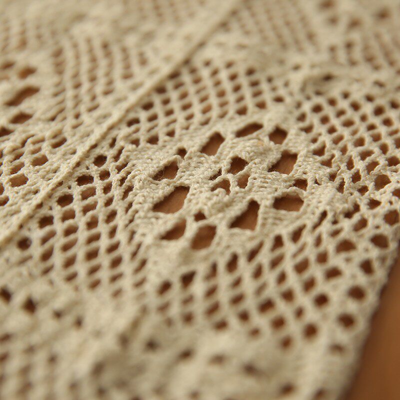 蕾丝桌布 法式餐桌镂空桌旗白色棉线钩花茶几盖巾电视柜盖布in风