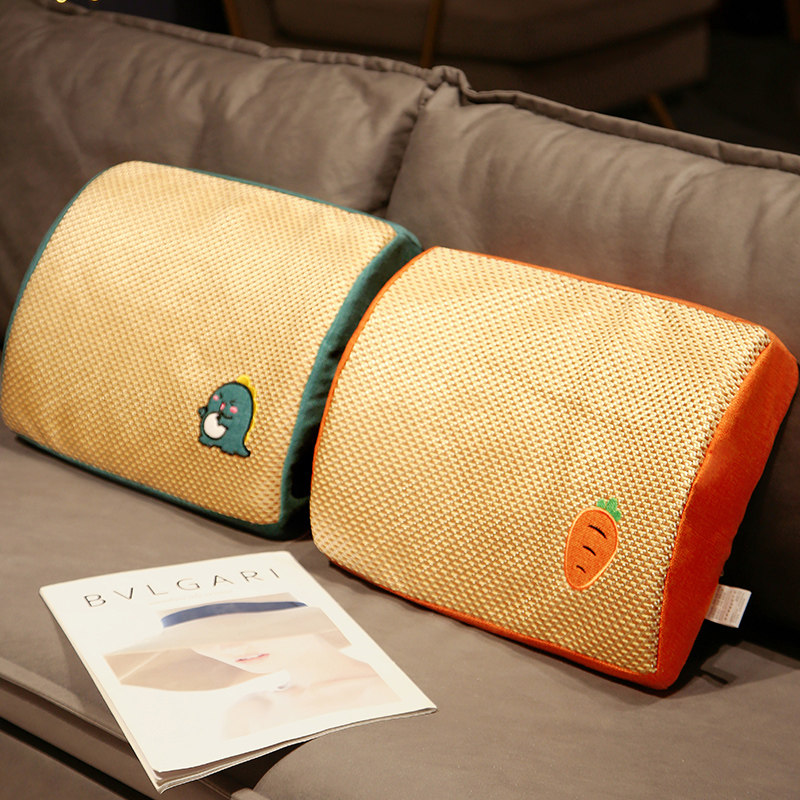 凉席座椅靠垫办公室汽车腰靠夏季久坐护腰记忆棉椅子靠背坐垫一体,居家布艺,腰靠垫,淘宝优惠券,粉丝福利购,淘宝优惠卷