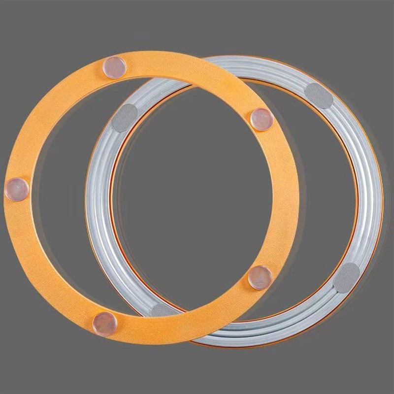 圆桌转盘底座餐桌转芯自粘防滑静音滑轨家用桌玻璃岩板大理石转轴