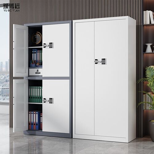 整装电子保密柜文件柜矮柜钢制指纹密码锁保险柜办公室档案柜