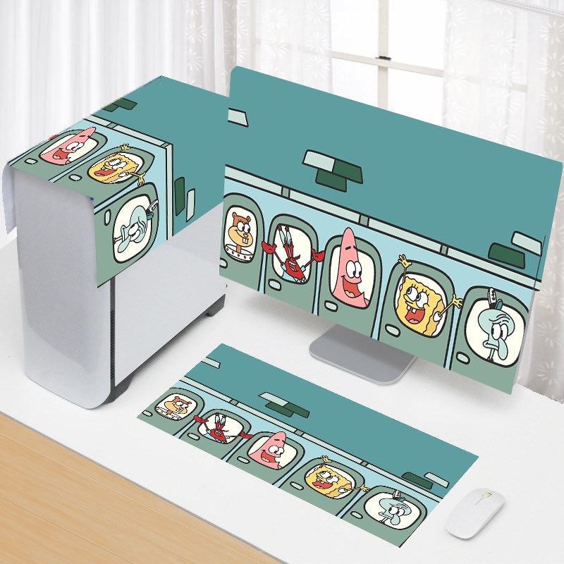 布艺卡通电脑防尘罩台式一体机保护液晶显示器机键盘盖布