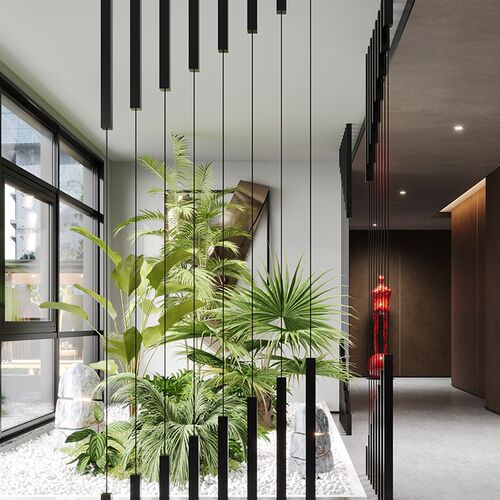 现代工业铁艺屏风客厅入户玄关工业店面屏风遮挡