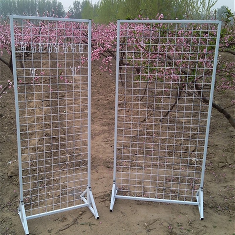 铁艺网架货架地摊饰品展会展示架落地超市背网挂物架子网片网格