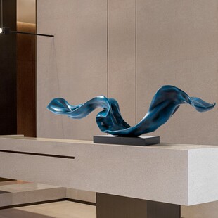 抽象酒店玄关雕塑现代样板房间售楼处大堂软装 饰品 艺术装