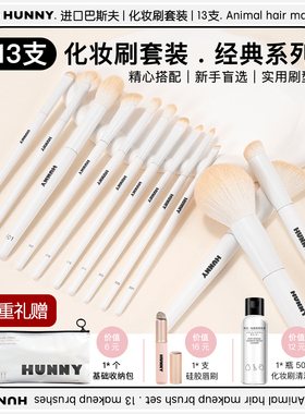 HUNNY化妆刷套装美妆刷散粉修容腮红眼影晕染遮瑕鼻影眼线刷全套