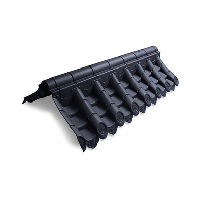 面一体墙头瓦装饰围墙压顶仿古塑料琉璃古建院墙用盖帽树脂瓦片