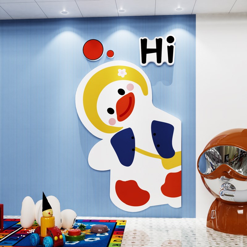 幼儿园题环创成品布置欢迎小朋友托管班楼梯走廊文化墙面装饰画