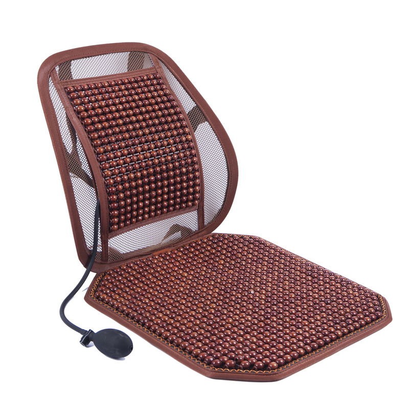 木珠坐垫靠垫一体夏季透气麻将凉席椅子凉垫单片办公室学生座椅垫