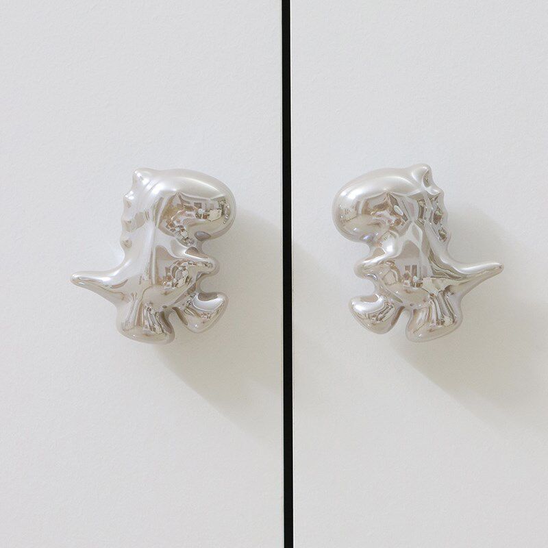 新款爱恐龙拉手卡通奶油风高档定制法式橱柜柜门抽屉门把手