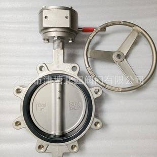 手动船用对夹衬胶支耳蝶阀 316 LTD371X 16P不锈钢凸耳304