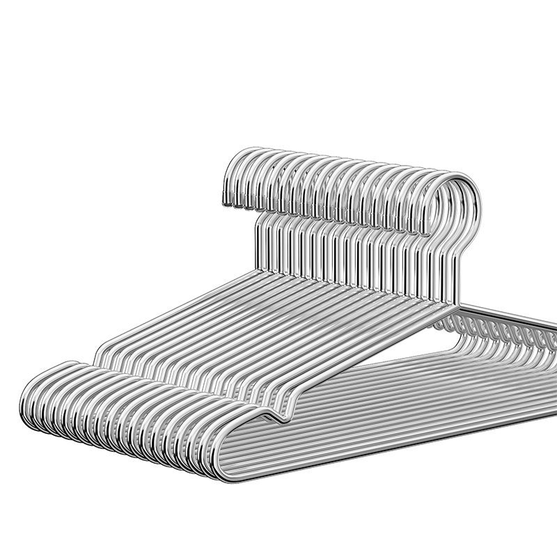 0不锈钢衣架家用宿舍加粗加厚晾衣架挂钩衣撑子无痕加长晾衣架