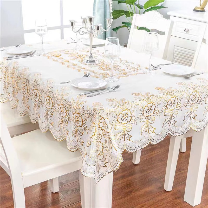 PVC塑料茶几垫防水防滑防烫免洗餐桌布长方形桌垫客厅欧式台布