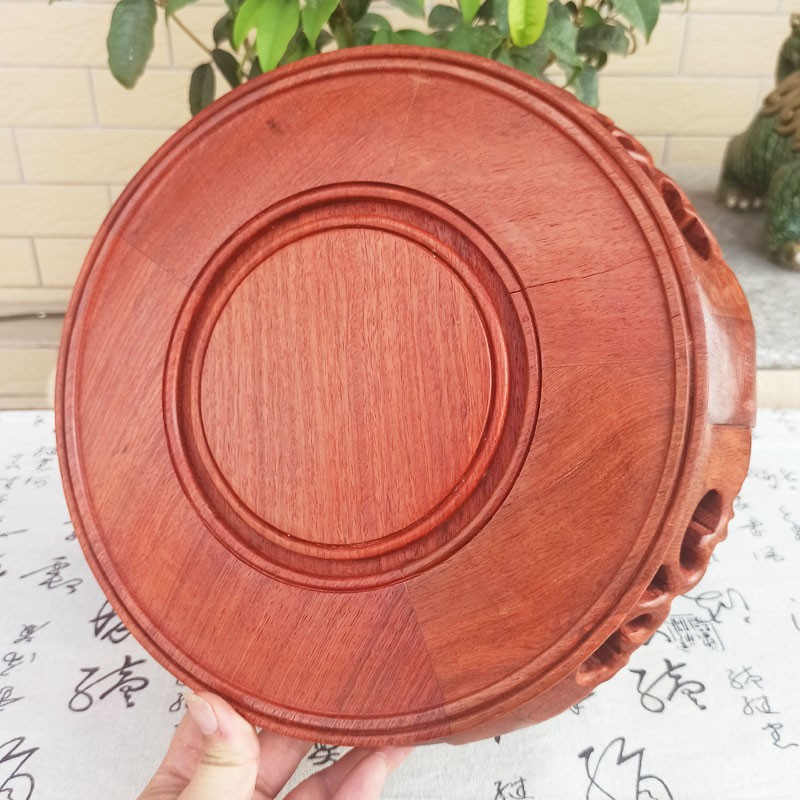 缅甸花梨木花盆底座支架盆景托台花瓶底座实木摆件底座花盆垫高