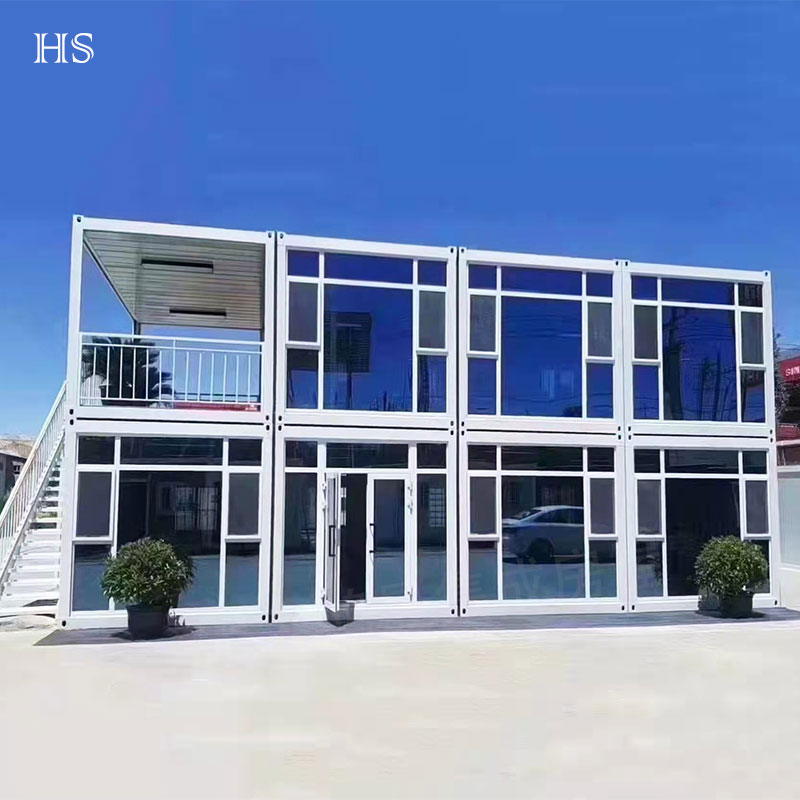 集装箱房家用别墅玻璃幕墙打包箱轻钢房活动板房