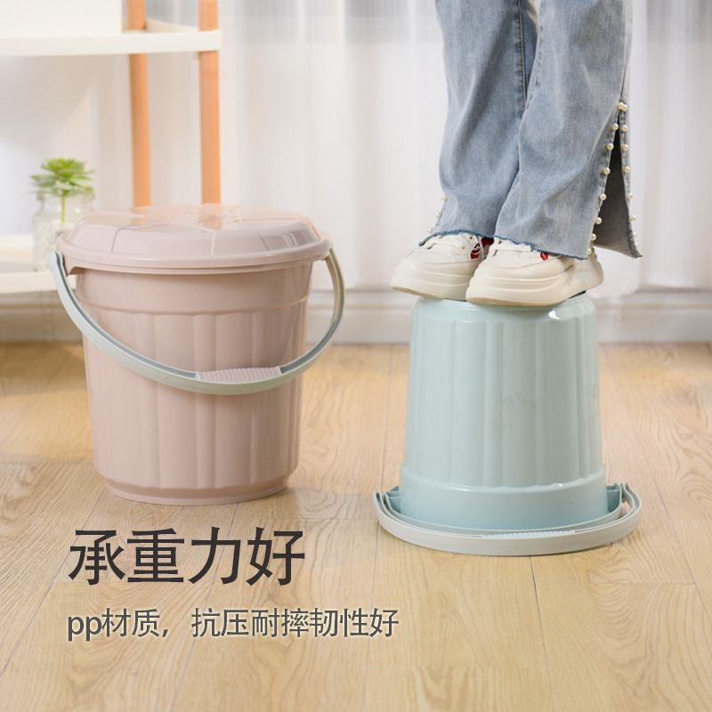 塑料手提水桶家用带盖加厚洗衣桶子宿舍洗衣桶洗澡桶塑料桶储水桶
