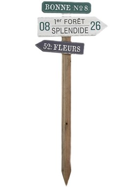 日单in风实木三色指示牌花园装饰路牌花插复古怀旧法式庭院摆件