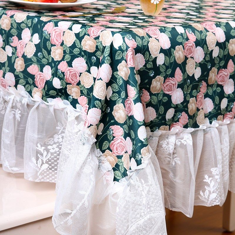 田园玫瑰防水桌布免洗台布家用隔油餐桌盖巾多用隔脏长桌布,居家布艺,桌布,淘宝优惠券,粉丝福利购,淘宝优惠卷