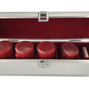 回墨章印章箱盒带锁新型防伪印章印鉴光敏章盒大号铝合金盒子